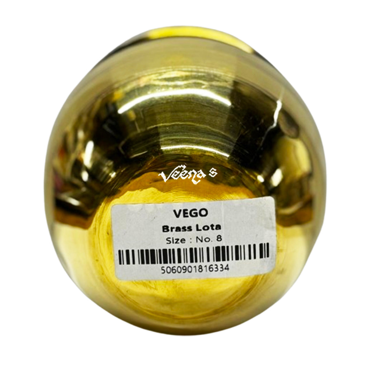 Buy Vego Brass Lota (Size: No. 8) at Veenas.com - Online Indian Grocery Store UK