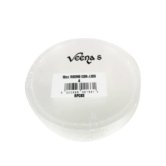 Udl 16oz Round Containers + Lids (RPC83)