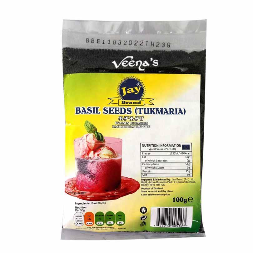 Buy Jay Brand Basil Seeds 100G Online UK Online Indian Grocery