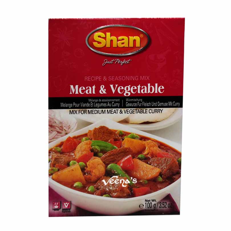 Buy Shan Meat & Vegetable Masala 100g at Veenas.com - Online Indian Grocery Store UK