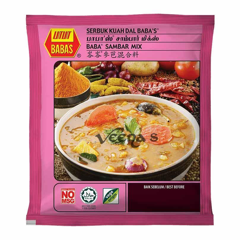 Buy Baba's Sambar Mix 250g at Veenas.com - Online Indian Grocery Store UK