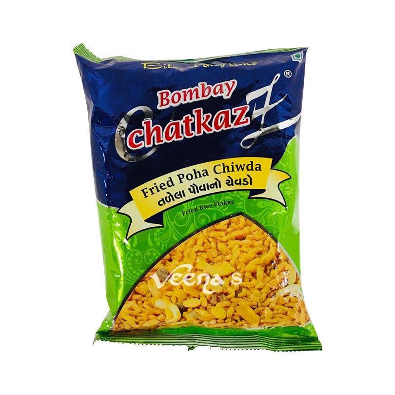 Buy Bombay Chatkaz Fried Poha Chiwda 200g at Veenas.com - Online Indian Grocery Store UK