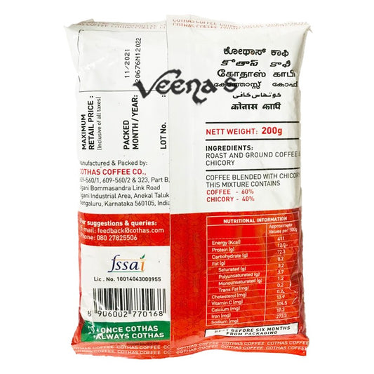 Cothas Coffee Filter Blend Instant Strong Coffee Powder 200g