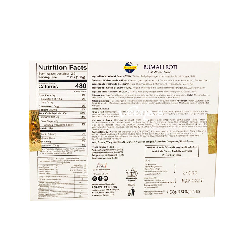 Daily Delight Rumali Roti 330g