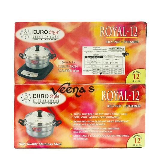 Euro Style Idly Pot+Steamer 12's