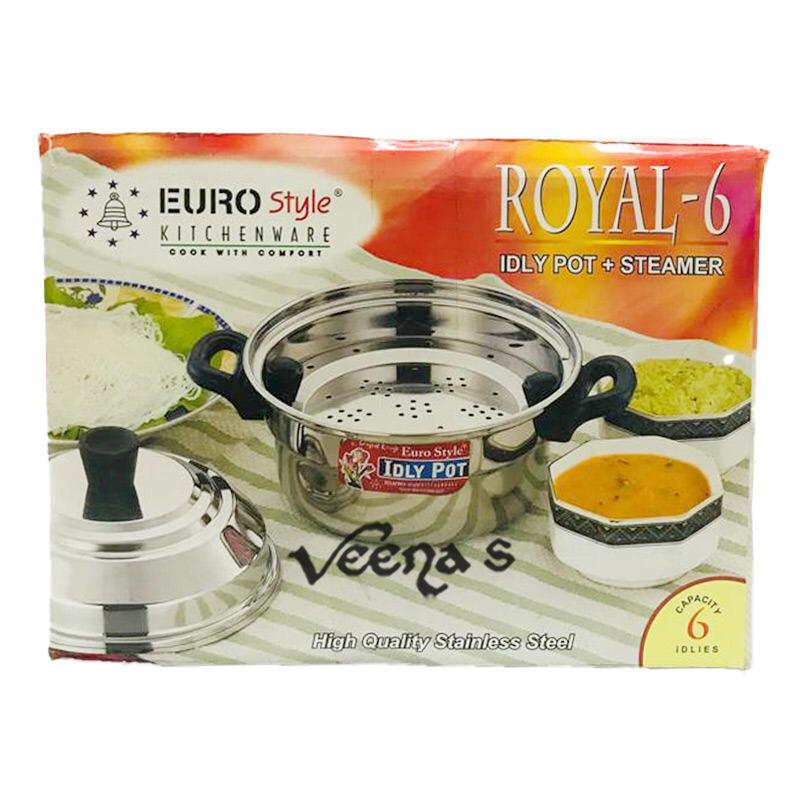 Buy Euro Style Idly Pot +Steamer 6's at Veenas.com - Online Indian Grocery Store UK