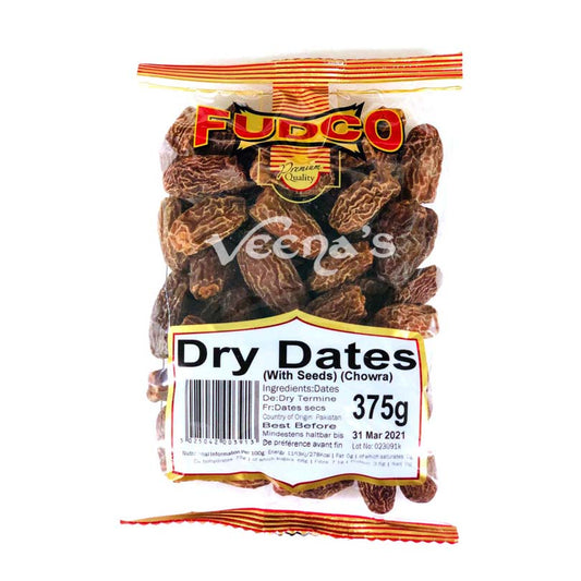 Fudco Dry Dates With Seeds 375g