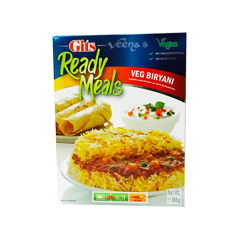 Buy Gits Ready Meals Veg Biryani 265g at Veenas.com - Online Indian Grocery Store UK
