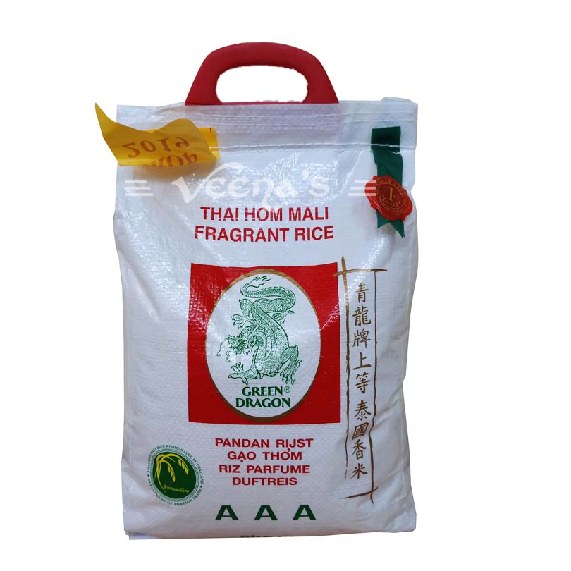 Buy Green Dragon Thai Fragrant Rice 5kg at Veenas.com - Online Indian Grocery Store UK