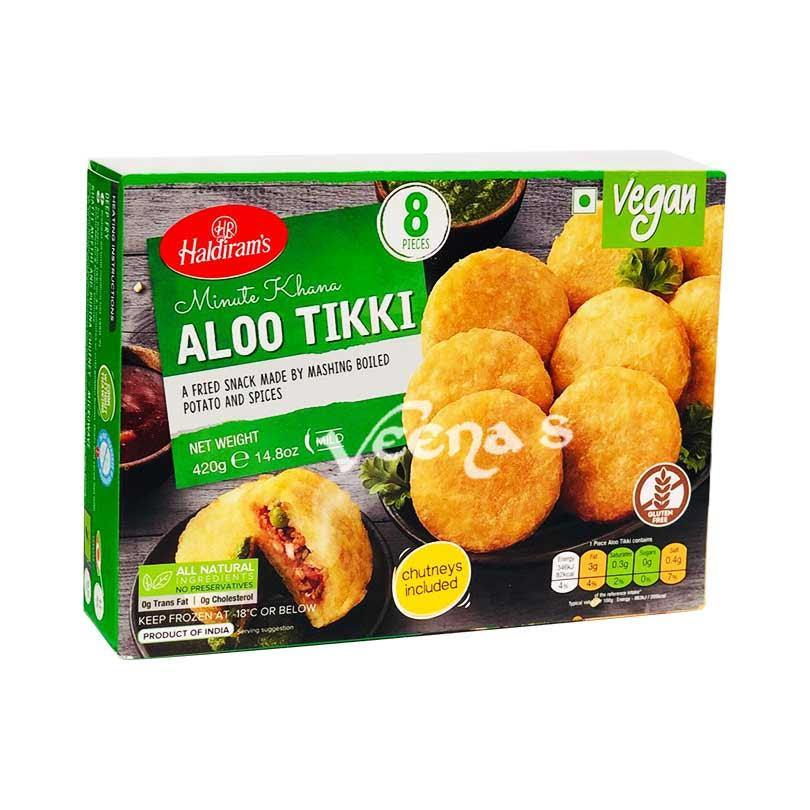 Buy Haldiram's Aloo Tikki (8Pcs) 420g at Veenas.com - Online Indian Grocery Store UK
