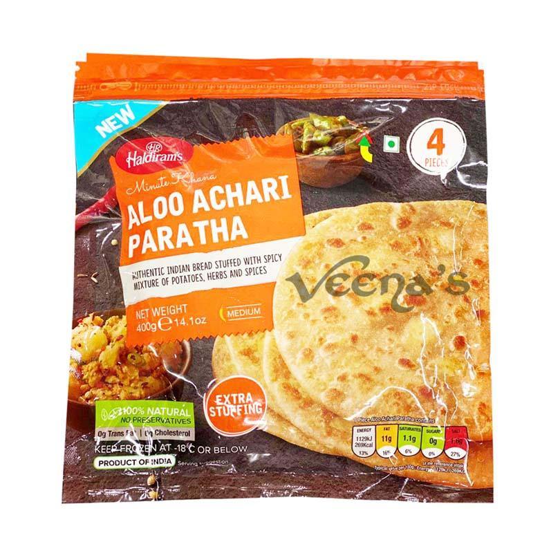 Buy Haldiram's Aloo Achari Paratha 400g at Veenas.com - Online Indian Grocery Store UK