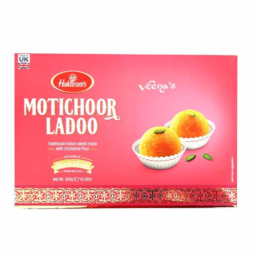 Buy Haldiram's Mothichoor Laddoo 300g at Veenas.com - Online Indian Grocery Store UK