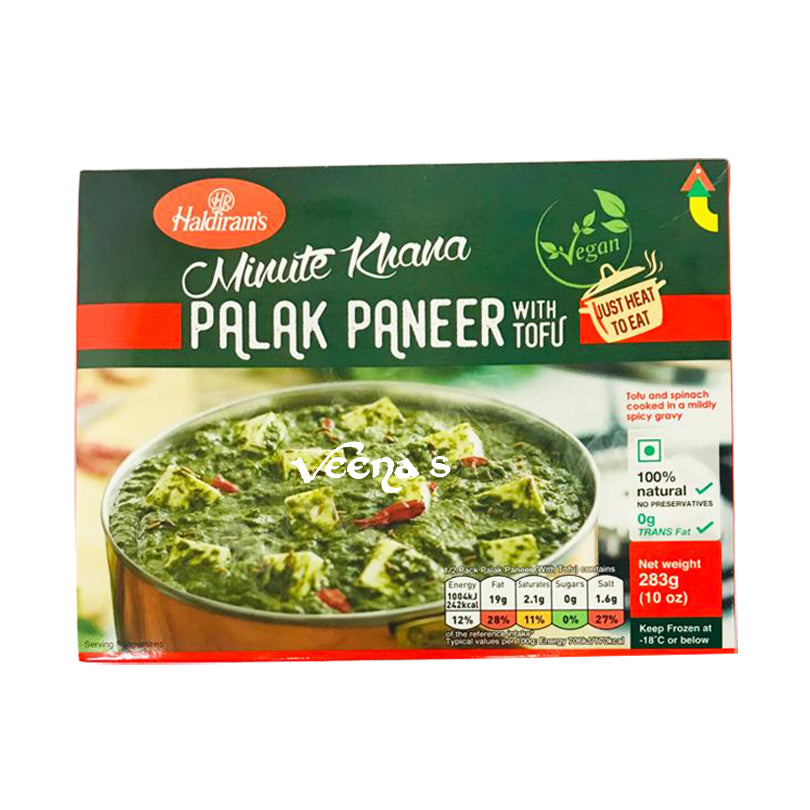 Buy Haldiram's Palak Paneer with Tofu 283g at Veenas.com - Online Indian Grocery Store UK