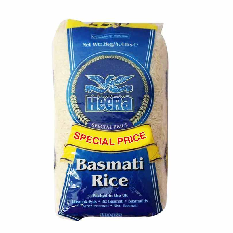Buy Heera Basmati RIce 2kg at Veenas.com - Online Indian Grocery Store UK
