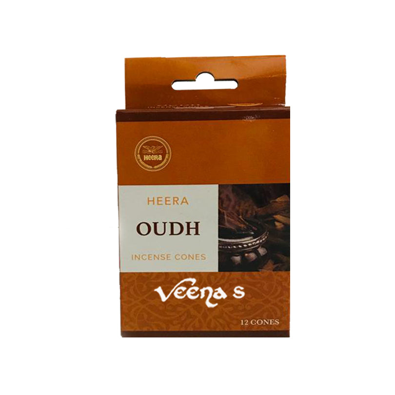 Buy Heera Oudh Incense 12 Cones 50g at Veenas.com - Online Indian Grocery Store UK