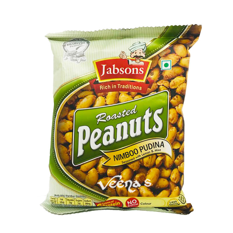 Buy Jabsons Roasted Peanuts Nimboo Pudina 140g at Veenas.com - Online Indian Grocery Store UK