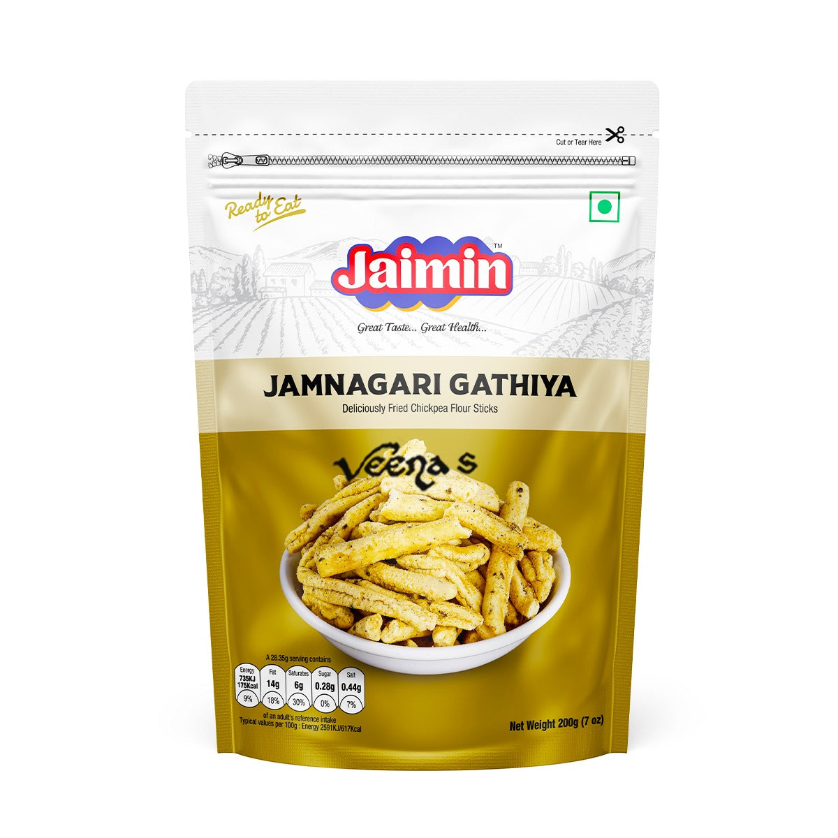 Buy Jaimin Jamnagari Gathiya 200g at Veenas.com - Online Indian Grocery Store UK