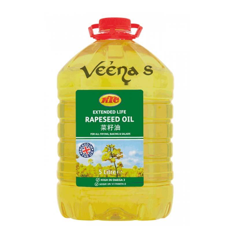 Buy KTC Extended Life Rapeseed Oil 5L at Veenas.com - Online Indian Grocery Store UK