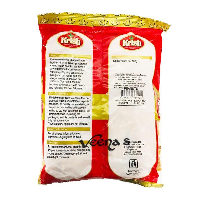 Buy Krish Hot Bombay Mix 250g at Veenas.com - Online Indian Grocery Store UK