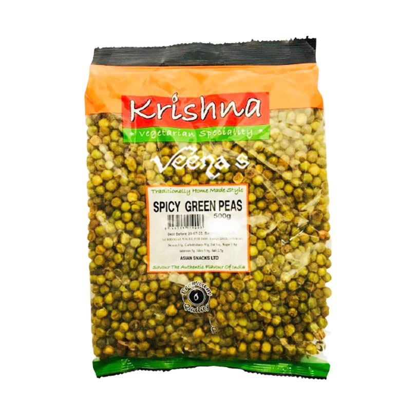 Buy Krishna Spicy Green Peas 500g at Veenas.com - Online Indian Grocery Store UK