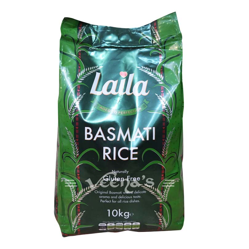Buy Laila Basmati Rice 10kg at Veenas.com - Online Indian Grocery Store UK