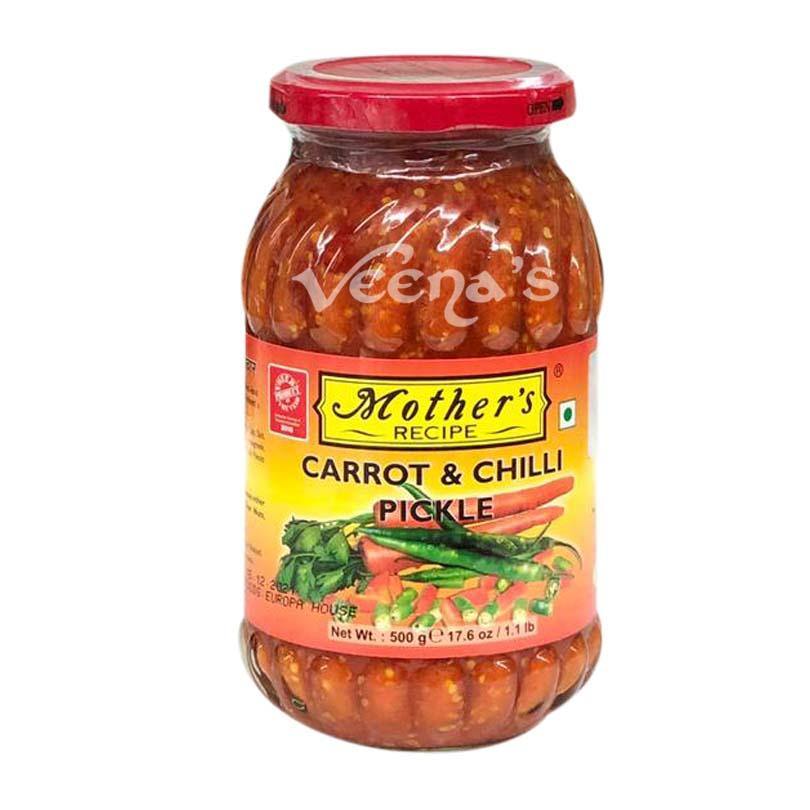 Buy Mother's Recipe Carrot & Chilli Pickle 500g at Veenas.com - Online Indian Grocery Store UK