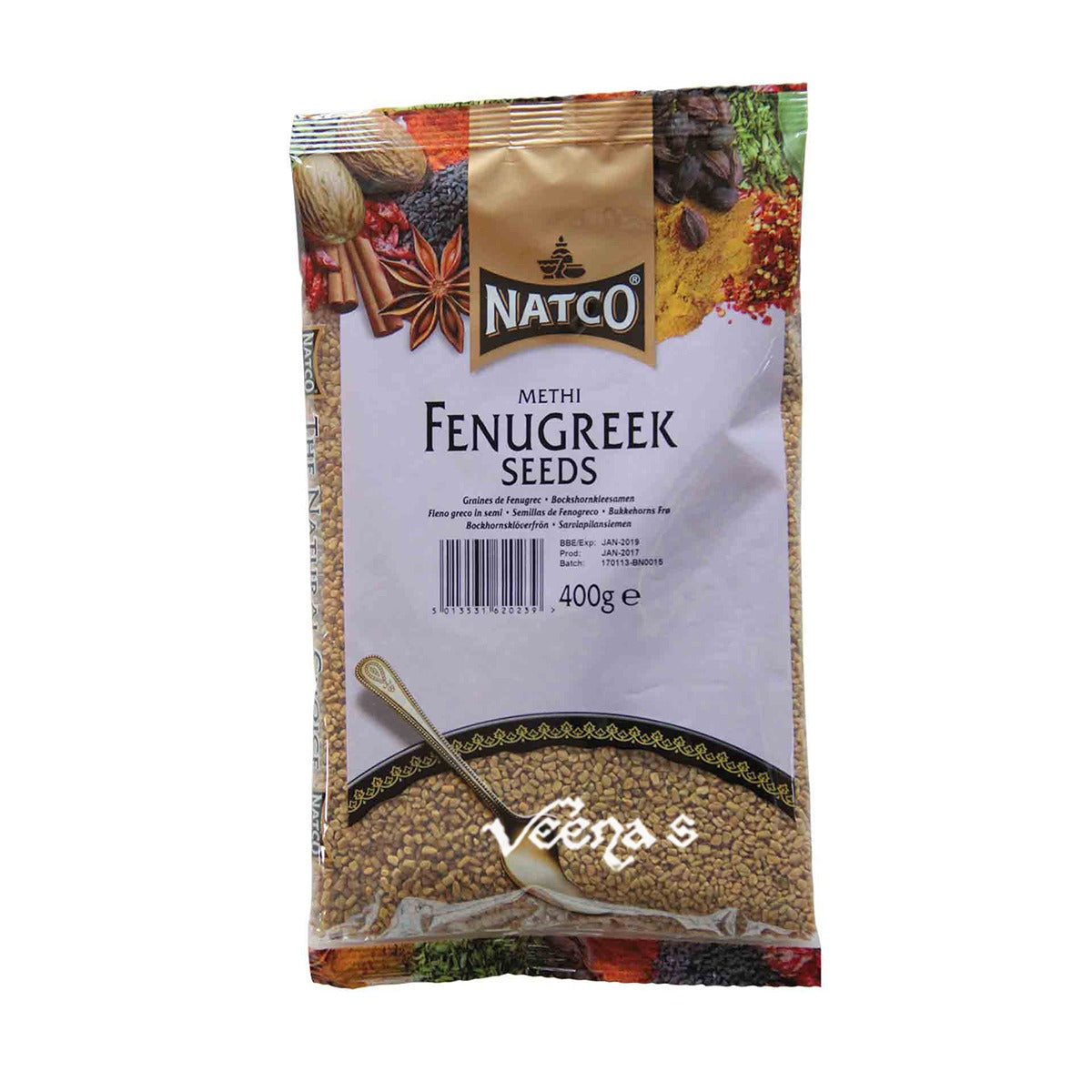 Buy Natco Fenugreek Seeds (Methi) 400g at Veenas.com - Online Indian Grocery Store UK
