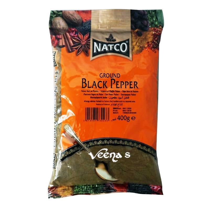 Buy Natco Ground Black Pepper 400g at Veenas.com - Online Indian Grocery Store UK