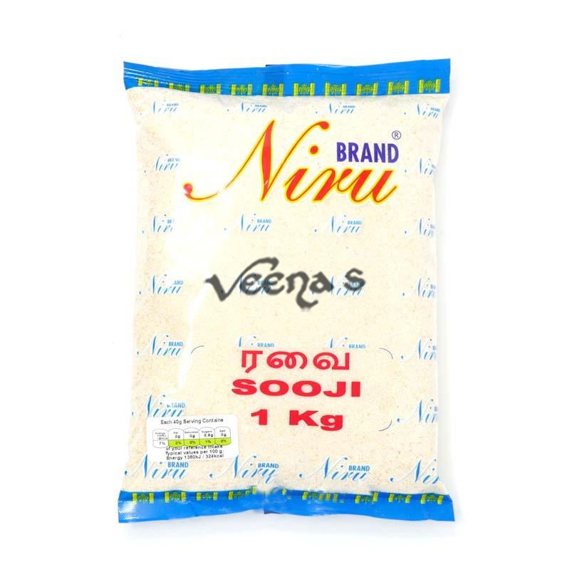 Buy Niru Sooji (Semolina) 1kg at Veenas.com - Online Indian Grocery Store UK