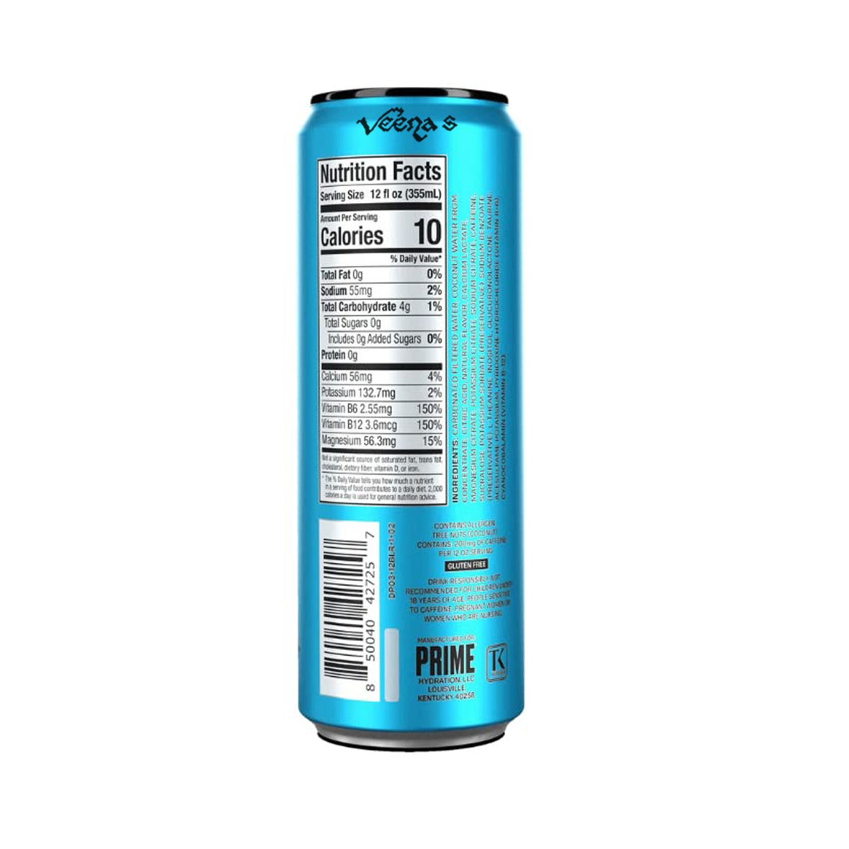 Prime Blue Rasberry Tin 355ML