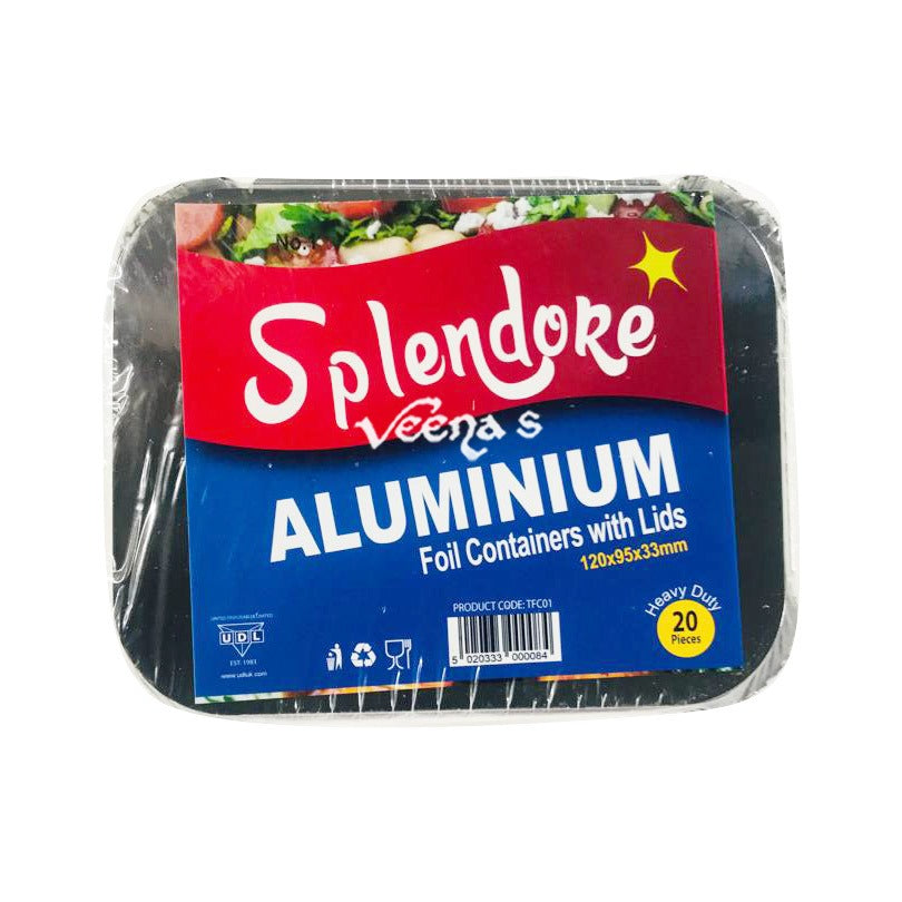 Udl Splendore Foil Containers With Lids 20pcs (TFC01)