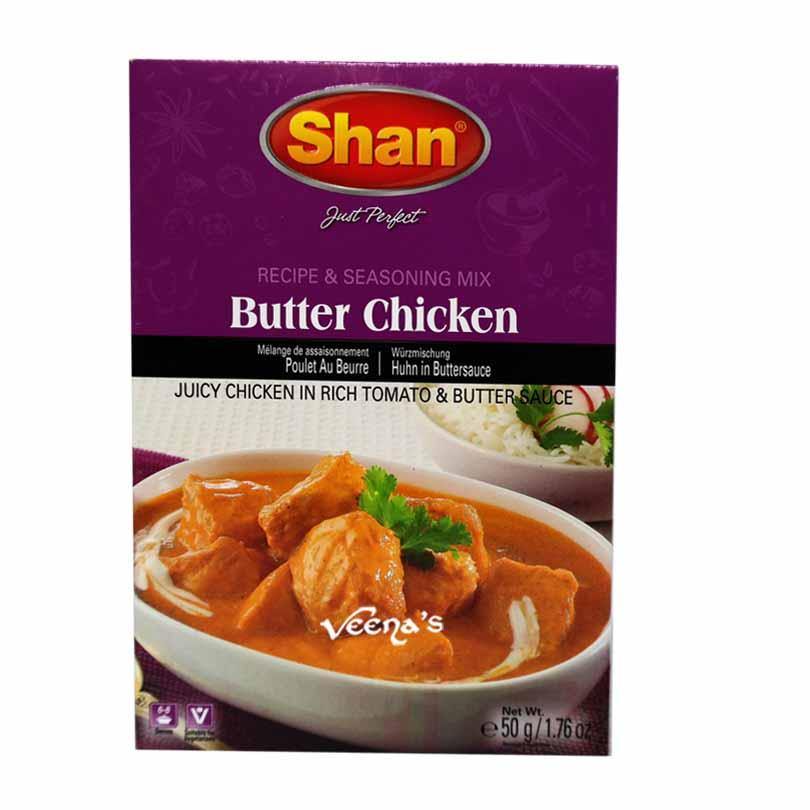 Buy Shan Butter Chicken Seasoning Mix 50g at Veenas.com - Online Indian Grocery Store UK