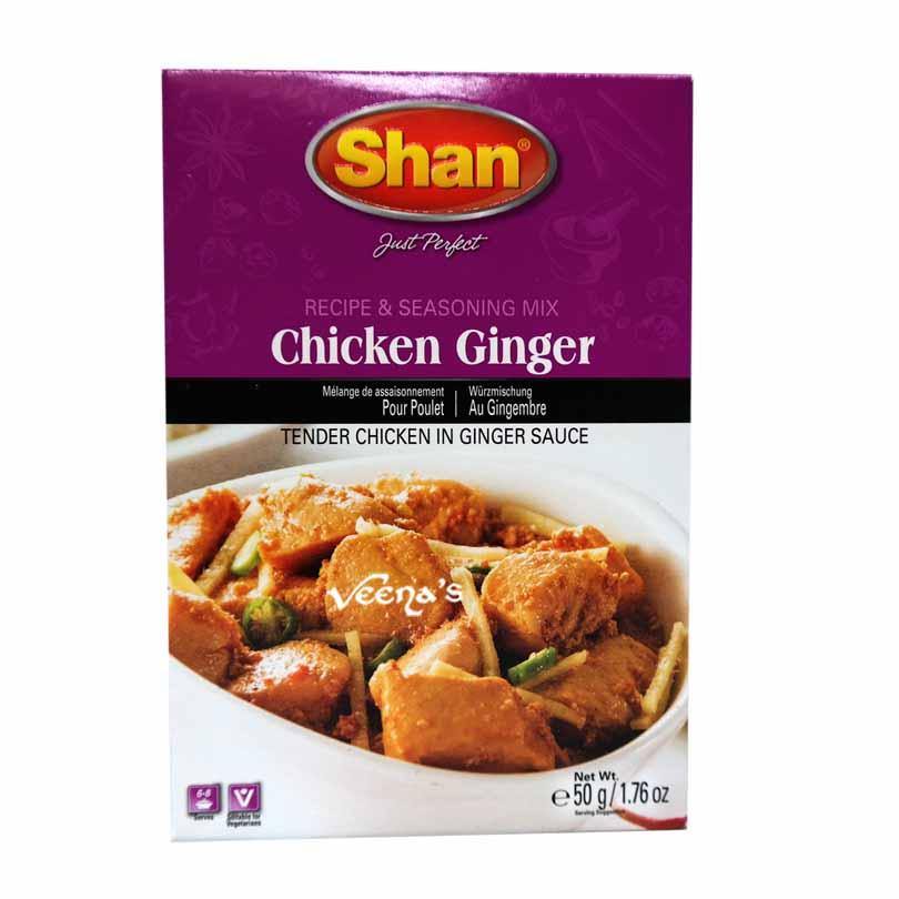 Buy Shan Chicken Ginger Seasoning MIx 50g at Veenas.com - Online Indian Grocery Store UK