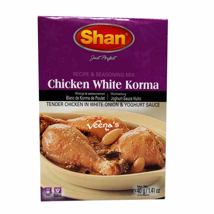 Buy Shan Chicken White Korma Masala 40g at Veenas.com - Online Indian Grocery Store UK