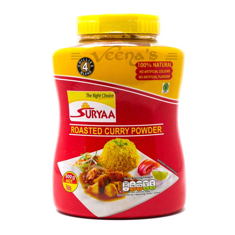 Buy Suryaa Roasted Curry Powder Hot 900g at Veenas.com - Online Indian Grocery Store UK