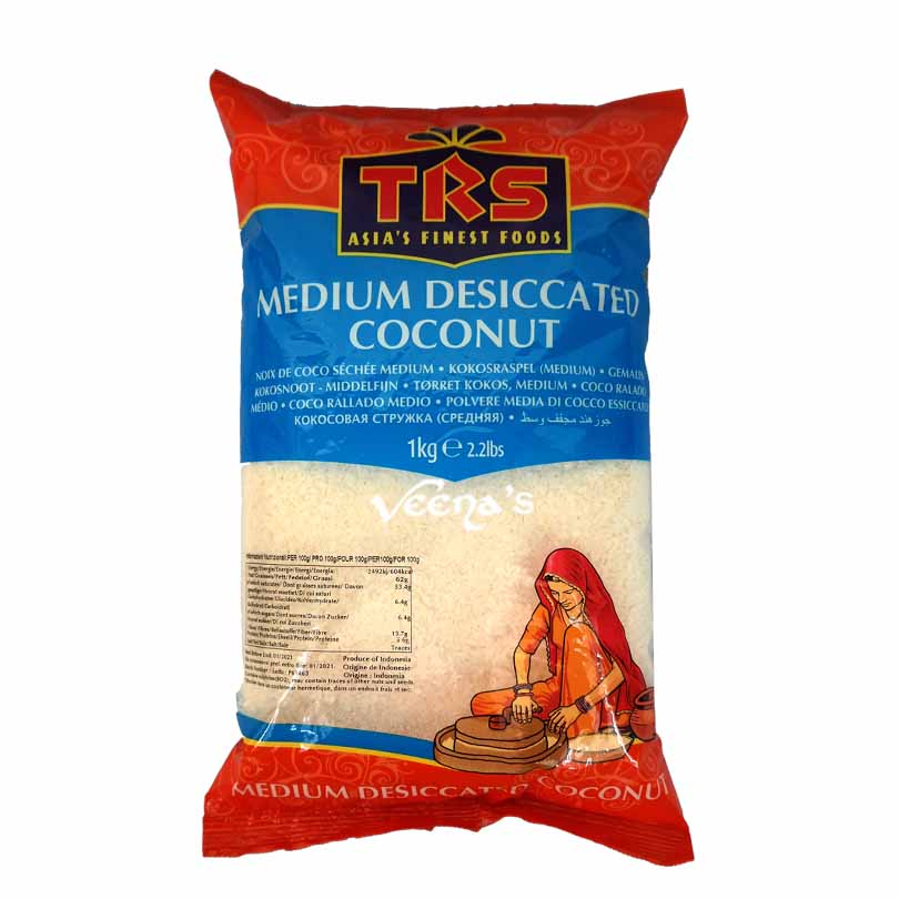 Buy TRS Desiccated Coconut (Medium) 1kg at Veenas.com - Online Indian Grocery Store UK