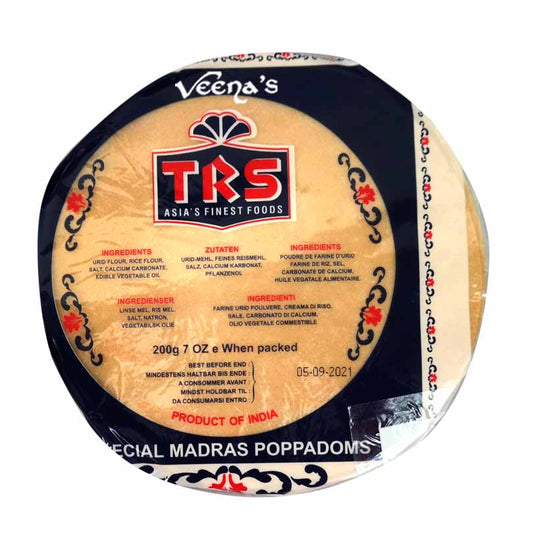 TRS Madras Poppadoms Plain 200g
