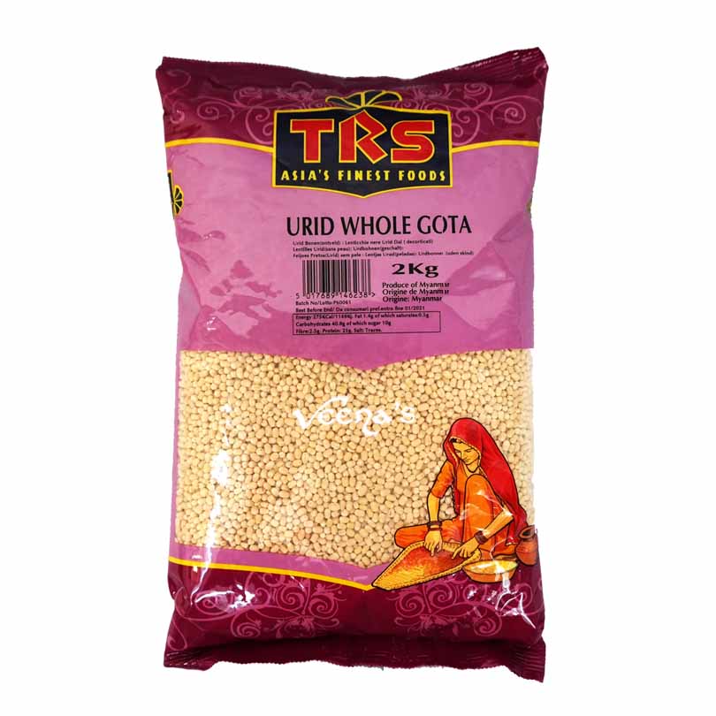 Buy TRS Urid Whole Gota 2kg at Veenas.com - Online Indian Grocery Store UK