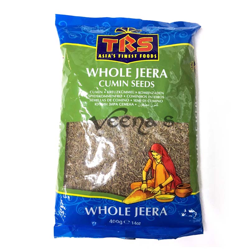 Buy TRS Whole Jeera Seeds (Cumin Seeds) 400g at Veenas.com - Online Indian Grocery Store UK