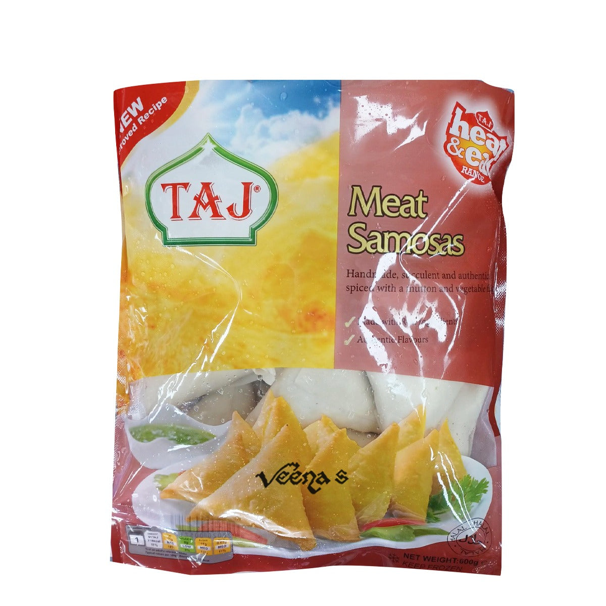 Buy Taj Meat Samosa 600g at Veenas.com - Online Indian Grocery Store UK
