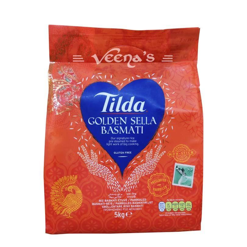 Buy Tilda Golden Sella Basmati Rice 5kg at Veenas.com - Online Indian Grocery Store UK