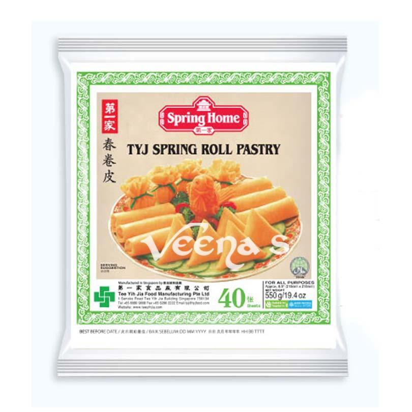 Buy Tyj Spring Roll Pastry 8.5" 40 Sheets 500g at Veenas.com - Online Indian Grocery Store UK
