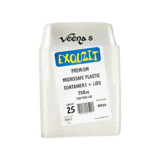 Udl Exquzit Premium Microsafe Plastic Containers+Lids 750cc (RPC44)