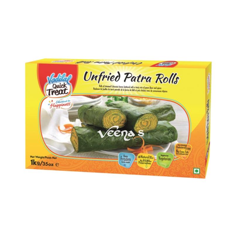 Buy Vadilal Quick Treat Unfried Patra Rolls 1kg at Veenas.com - Online Indian Grocery Store UK