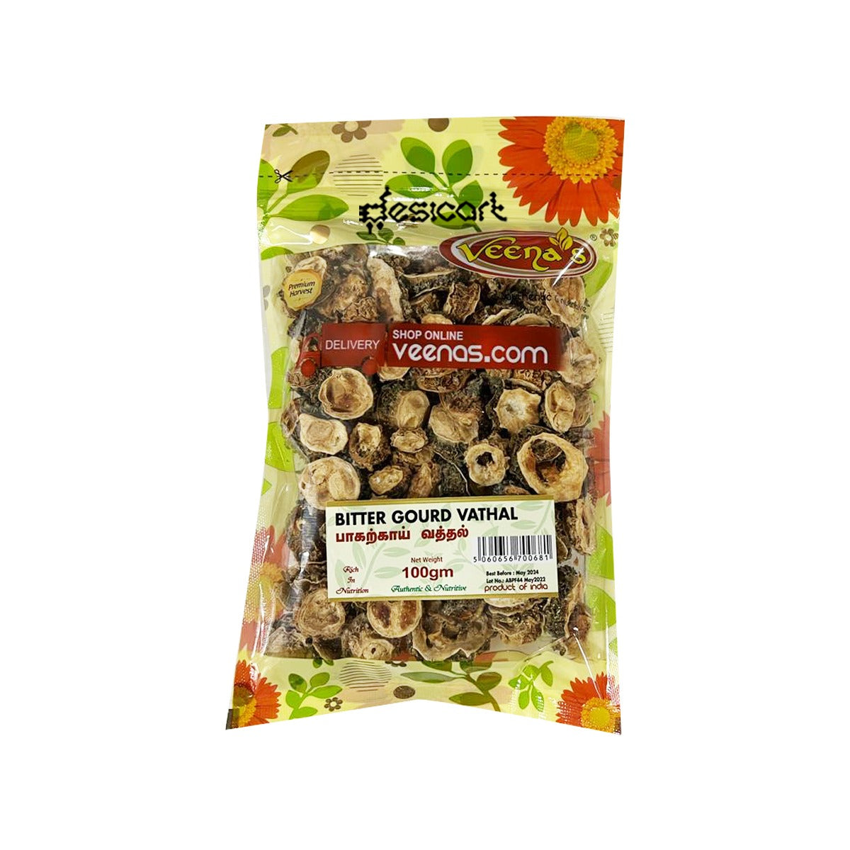 Buy Veena's Bitter Gourd Vathal 100g at Veenas.com - Online Indian Grocery Store UK