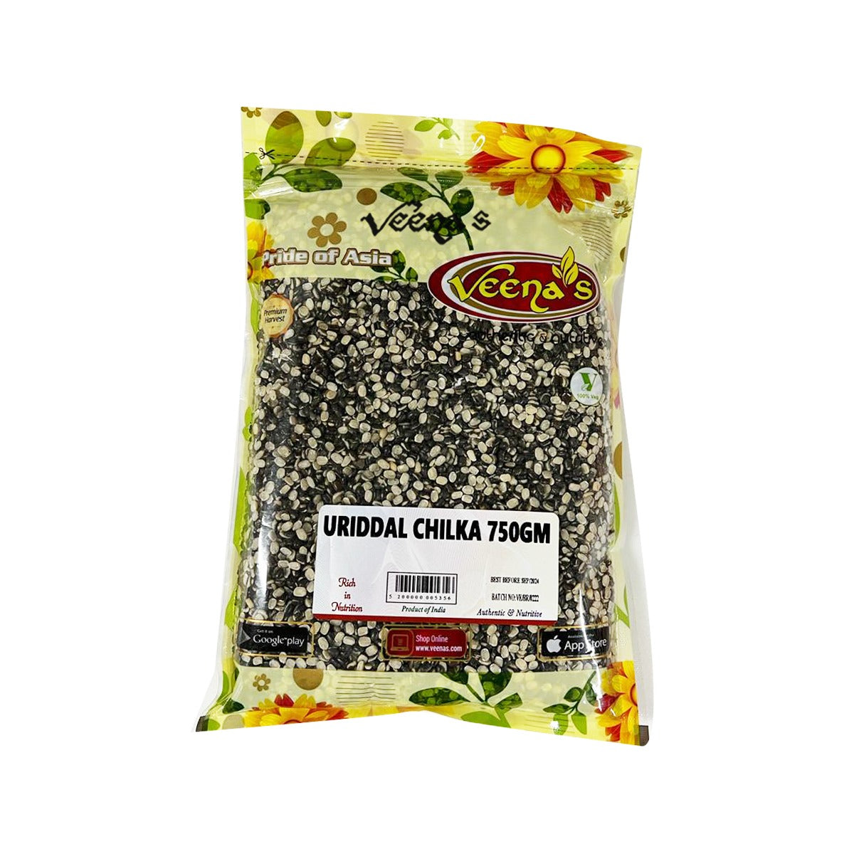 Buy Veena’s Uridddal Chilka 750g at Veenas.com - Online Indian Grocery Store UK