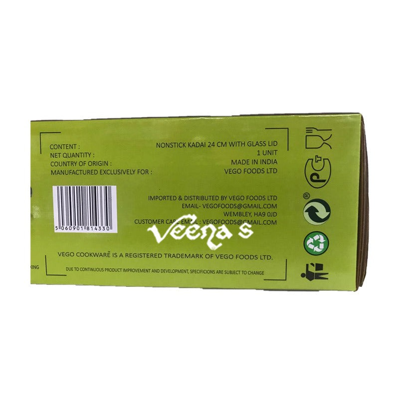 Buy Vego Granito Nonstick Kadhai 24cm at Veenas.com - Online Indian Grocery Store UK