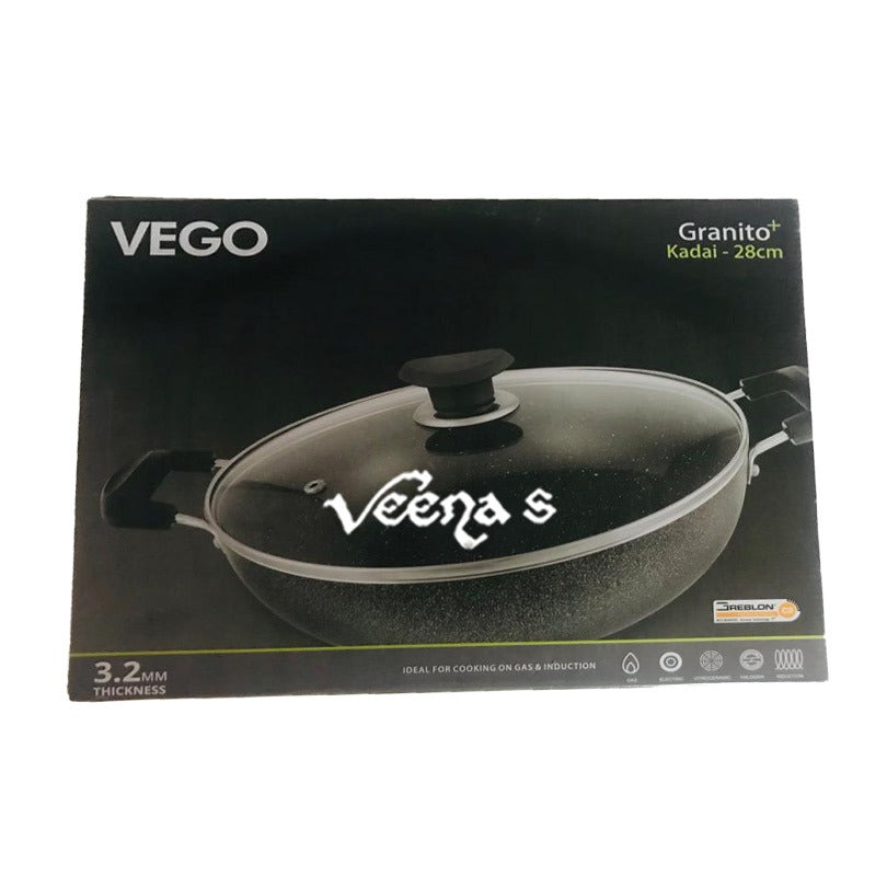 Buy Vego Granito Nonstick Kadhai 26CM at Veenas.com - Online Indian Grocery Store UK