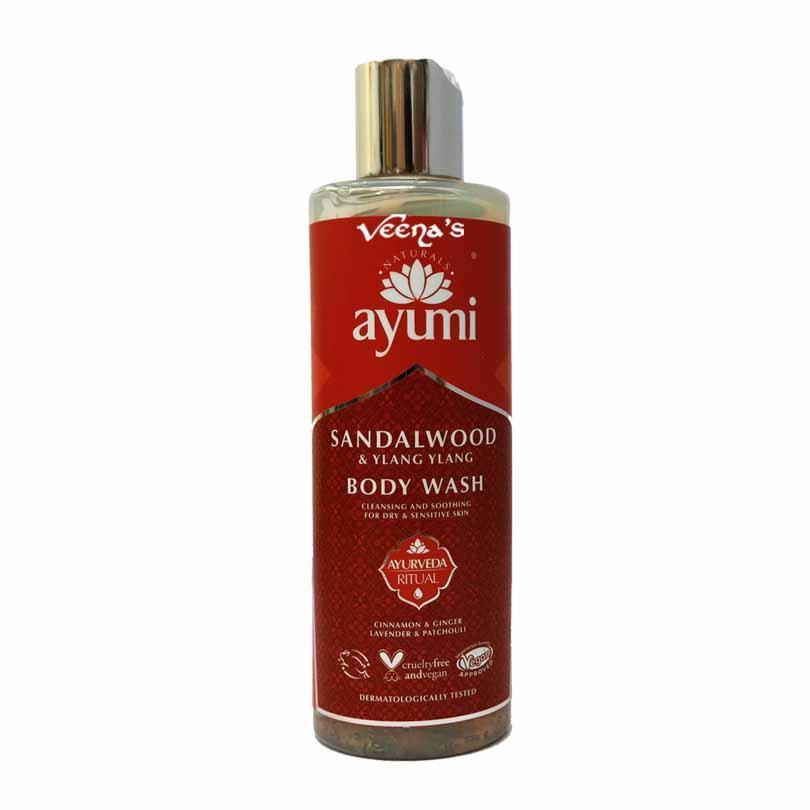 Buy Ayuuri Body Wash Sandalwood 250ml at Veenas.com - Online Indian Grocery Store UK