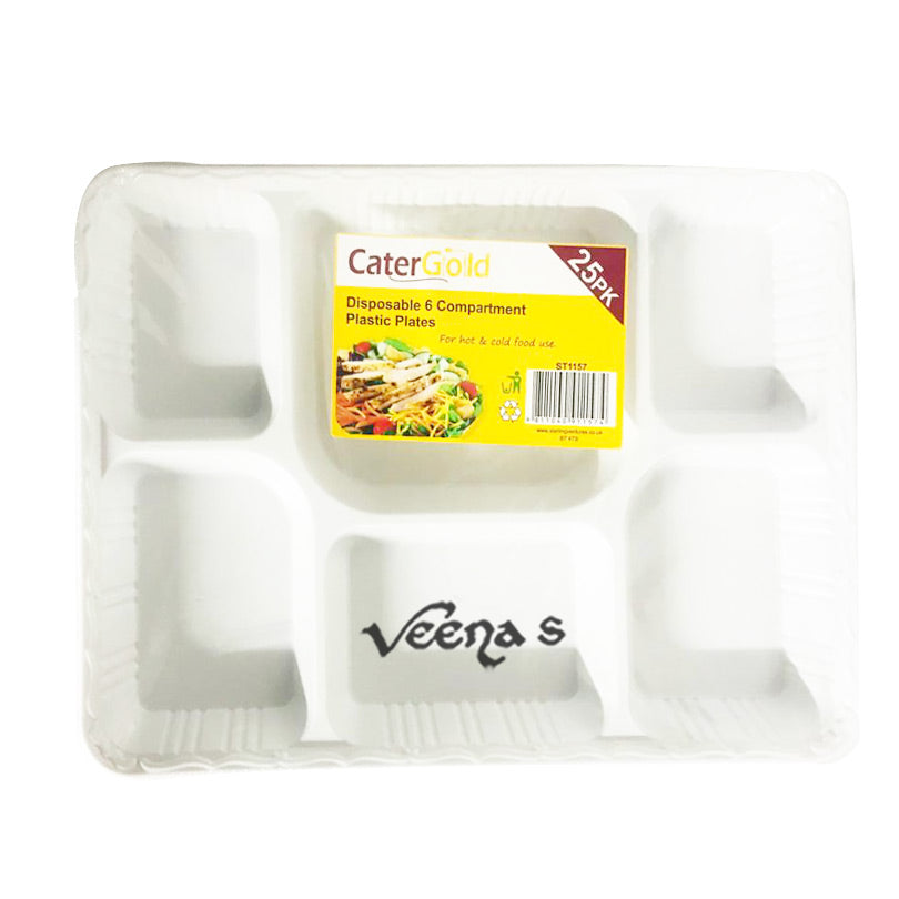 CaterGold 25 6 Comp Plastic Plate